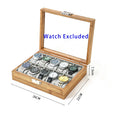 3,6,10 12 Slots Bammboo Wooden Watch Collection Box Case Wrist Watch Storage Case for Women & Men