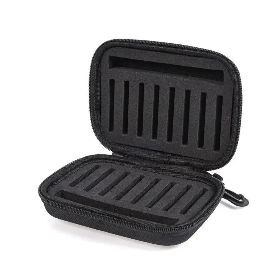 Fly Fishing Lure Spinner Spoon Bait Black Storage Box Professional 16 Slots Hard EVA Storage Case Container Bag