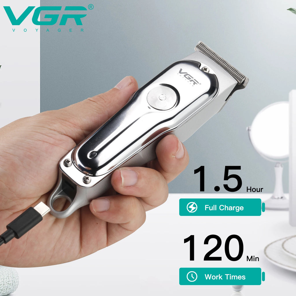 VGR Trimmer Rechargeable Hair Clipper Cordless Hair Cutting Machine Electric Clipper Professional Hair Trimmer for Men V-071