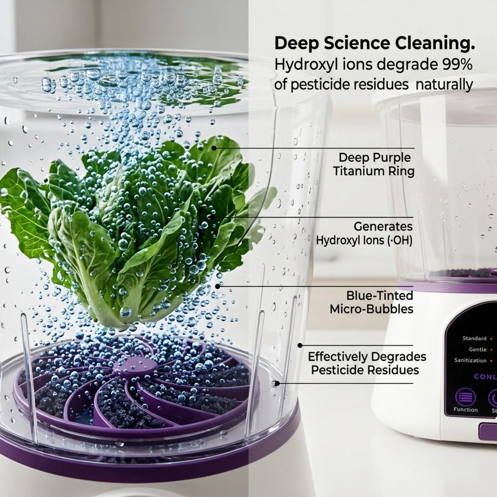 Small Purifier For Washing Fruits and Vegetables Ingredients, Meat Sterilization Removal of Pesticide Residues Washing Fruit