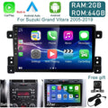 Car Radio for Suzuki Grand Vitara 2005-2015 with Wireless Carplay & Android Auto, 9 Inch IPS Touch Screen for Grand Vitara Car Stereo BT FM in Dash GPS WiFi Backup Camera SWC-2+64G