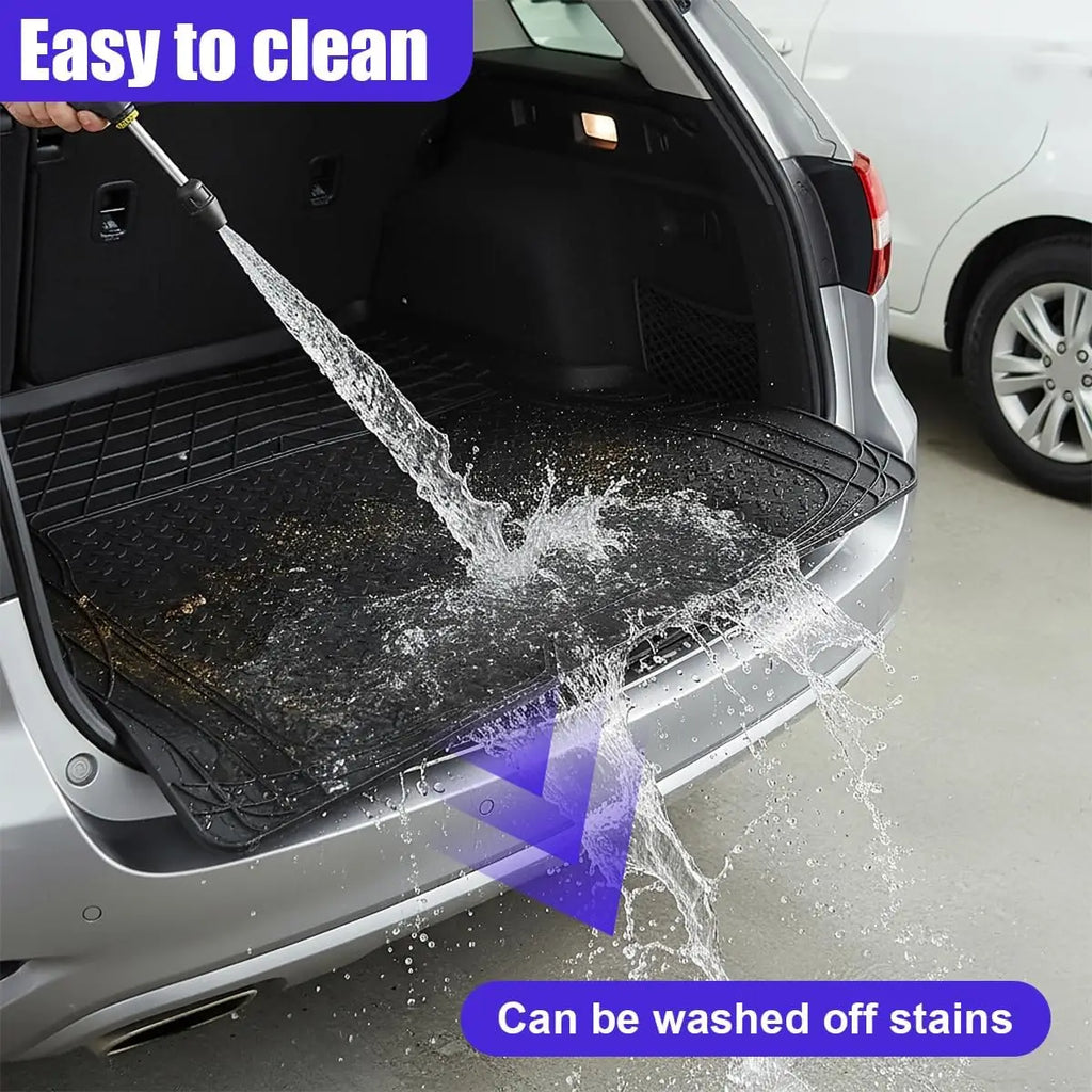All Weather Heavy Duty Car Cargo Liner for SUVs Trucks, Anti-Slip Trimmable Trunk Floor Mat, Universal Automotive Protection
