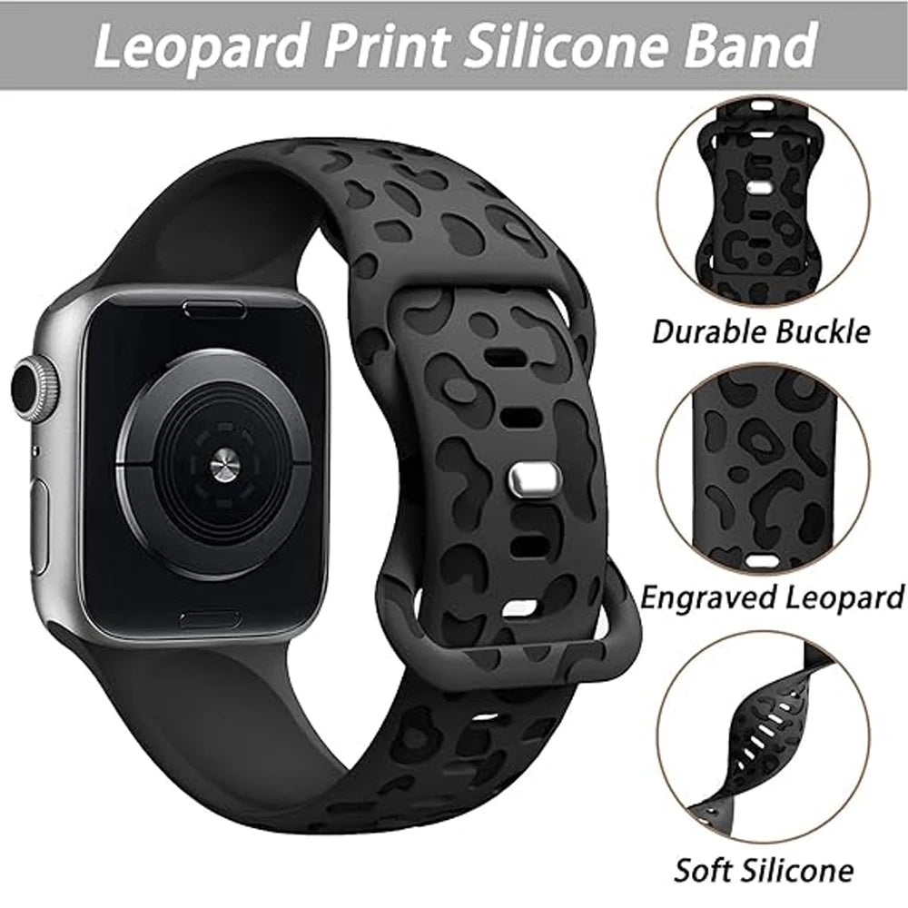 Straps For Apple Watch Band 45mm 44mm 46mm 42mm 41mm 40mm 49mm Engraved correa bracelet iwatch series 11 10 9 8 7 SE 6 5 Ultra 3