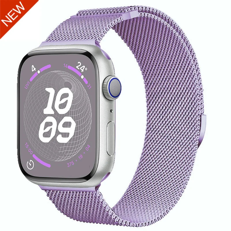 Milanese Strap for Apple Watch 44mm 40mm 45mm 41mm 46mm 42mm 38 49mm Metal Bracelet iWatch Series 11 10 Ultra 9 8 7 6 5 SE3 band