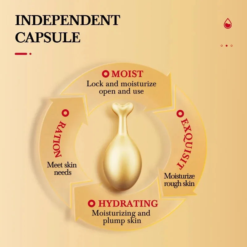 25 Placenta Capsule Serum Lightening Spots Acne Serum Firming and Brightening Skin Care Cosmetics Facial Serum