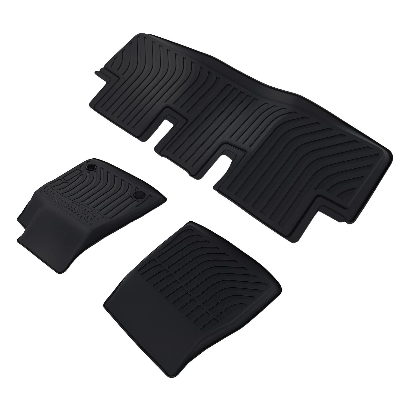 Black Carpet Floor Mats for Tesla 3 2017-2023 TPE Waterproof Car Carpet