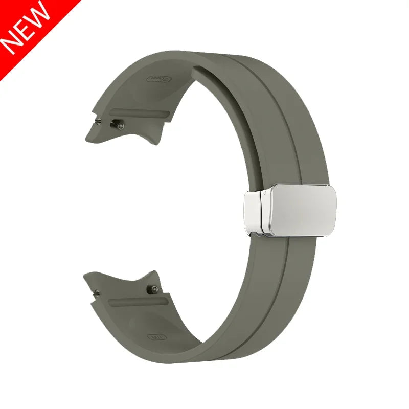 Original Silicone Band for Samsung Watch 7 6 5 4 Classic Strap 47mm 43mm 44mm 40mm Magnetic Buckle For Galaxy Watch 5 Pro 45mm