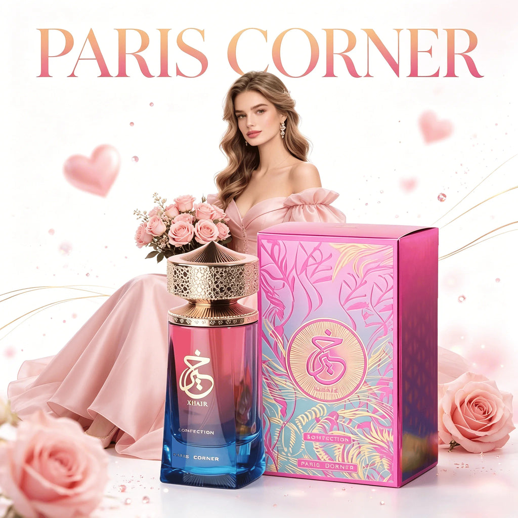 Khair Confection Paris Corner Eau De Parfum 3.4 Oz - Sweet Candy Scent for Men & Women with Elegant Packaging Ideal Holiday Gift Deodorant