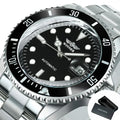 WINNER Classic Mechanical Watches Luxury Brand Business Automatic Watch for Men Rotatable Bezel Luminous Dial Steel Strap Clock