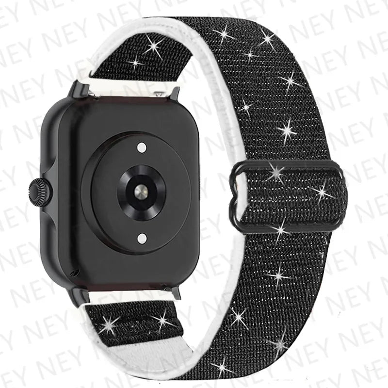 Shiny Elastic strap For Amazfit gts 4-3-2-2e-mini/bip-U-S-lite/Stratos 2 20mm/22mm band Bohemian Pride bracelet gtr-4-3-3pro-2e