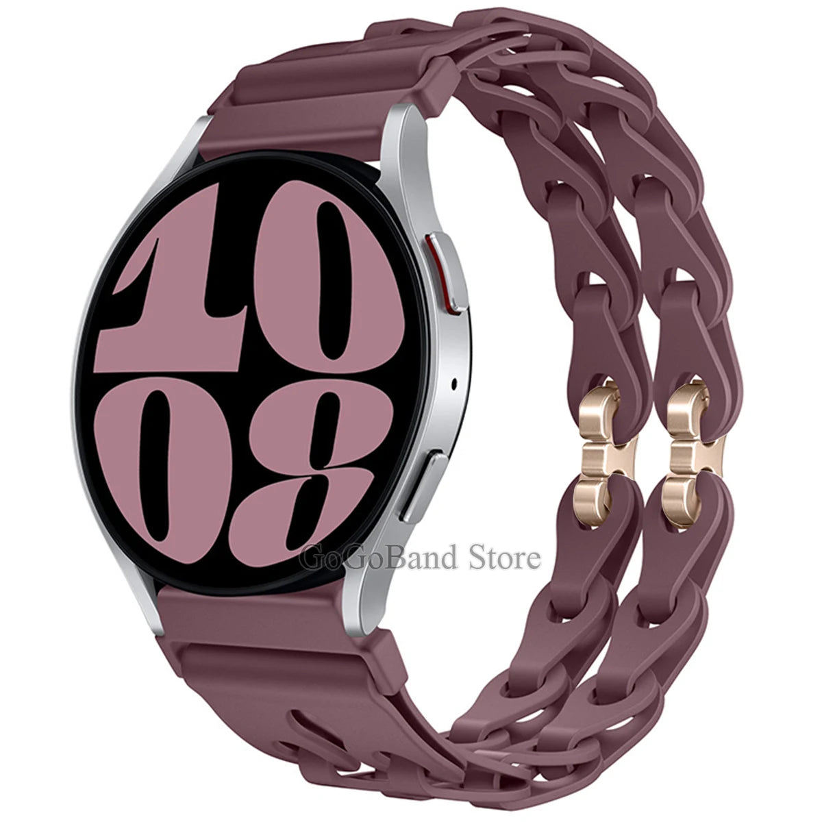 22mm 20mm Chain Strap for Samsung Galaxy Watch 7 6 5 4 6Classic Silicone Band for Huawei GT4 3Pro for Amazfit GTR 4/GTS Bracelet