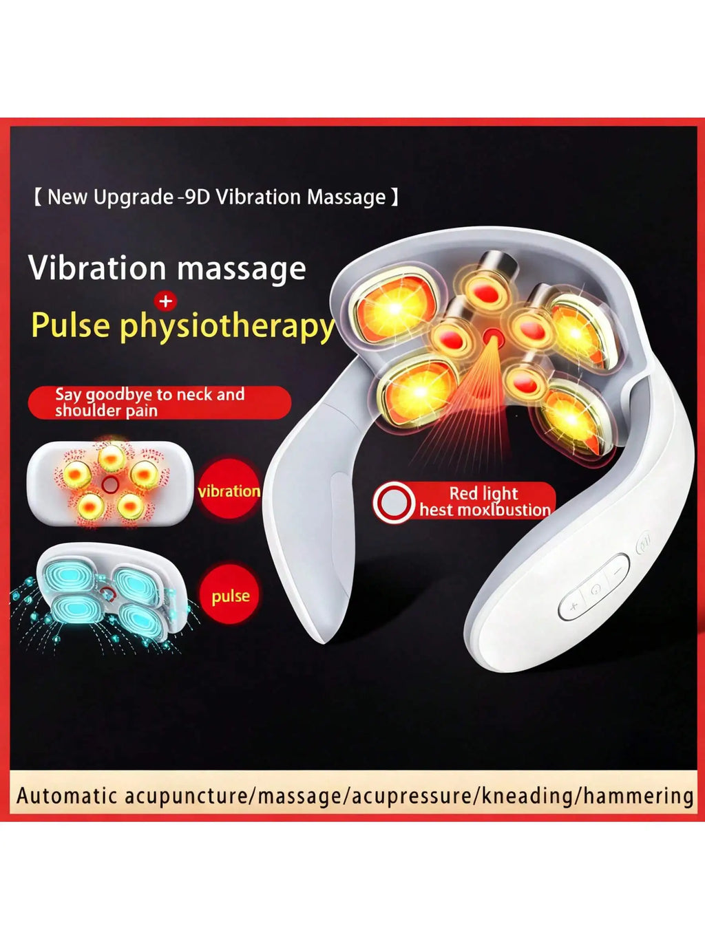 Smart Neck Massager for Adults, 5 Massage Modes, Ergonomic Portable Neck Device for Office, Home & Travel Relaxation