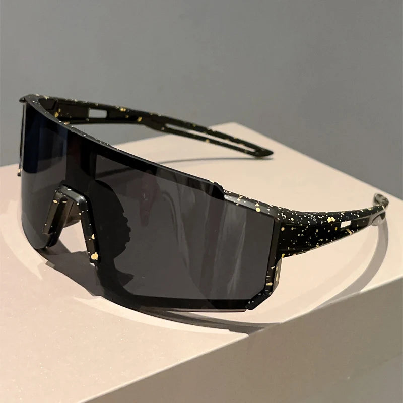 KAMMPT Oversized Goggle Men Fashion Mirror Sports Protective Sunglasses Women New Trendy Anti-UV Outdoor Cycling Sun Glasses