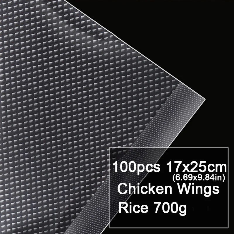 100pcs Kitchen Food Vacuum Sealer Bag Sous Vide Food Saver Storage Vacuum Packaging Bags Kitchen Accessories BPA-Free