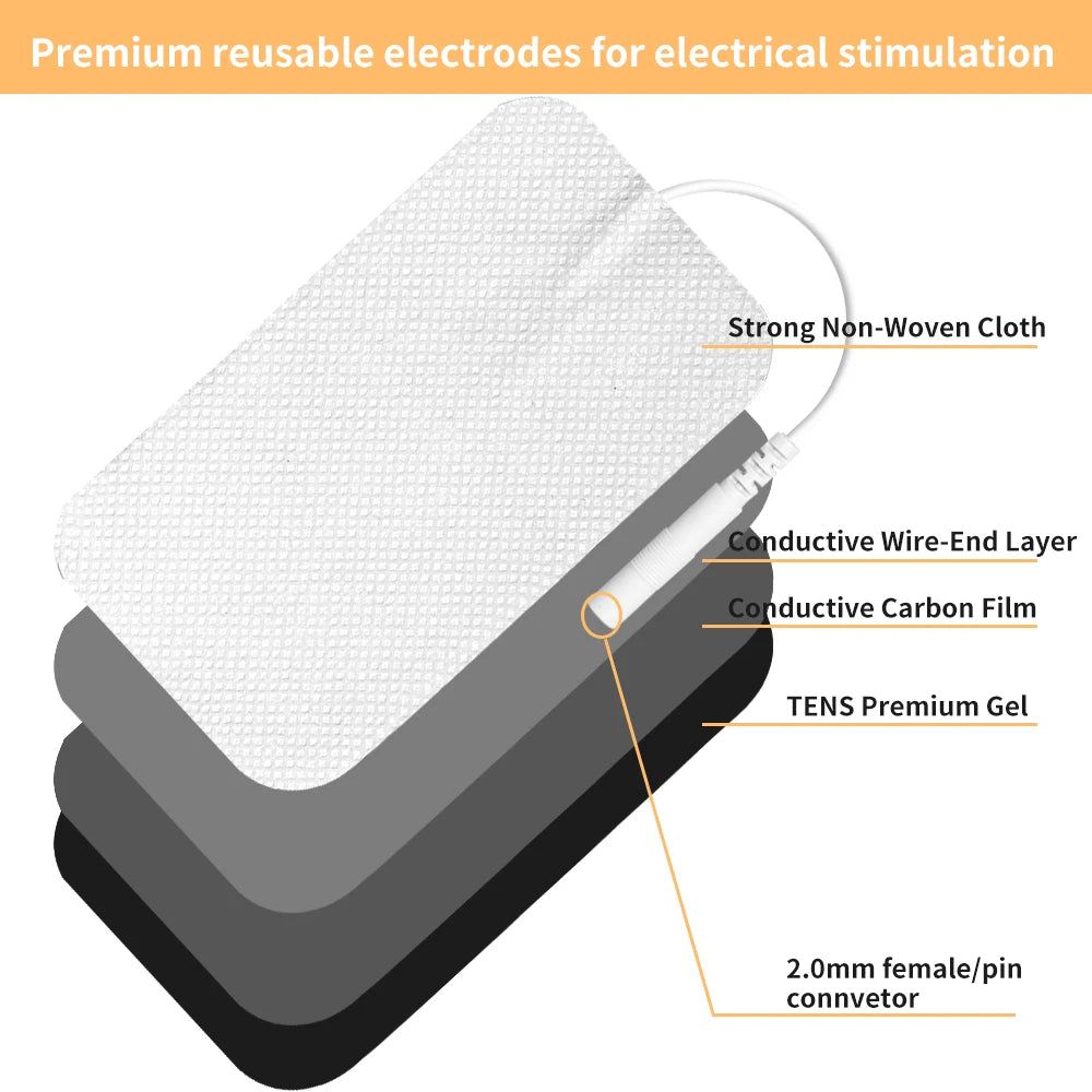 10/20/50/100PCS TENS Non-woven Electrode Pads For Acupuncture Massager Electrodes Patch Pulse EMS Muscle Stimulator Sticker