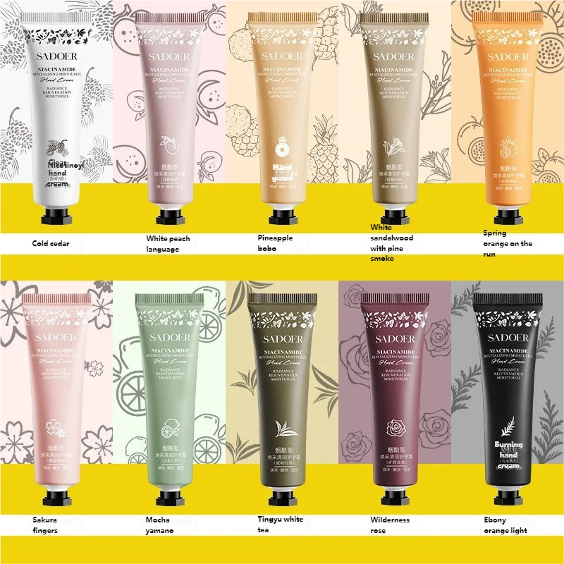 10pcs Floral & Fruity Hand Cream Set - Moisturizing Nourishing Anti-Chap Repairing Hand Care Skincare Beauty Pack