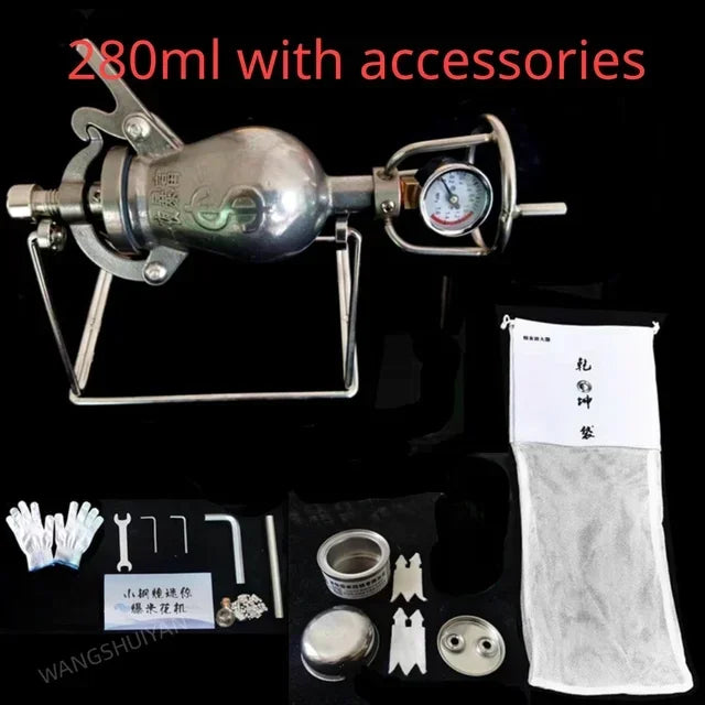 300ml Hand Popcorn Machine Open Firing Popcorn Puffing Machine Stainless Steel Mini Popper Small Manual Popcorn Maker