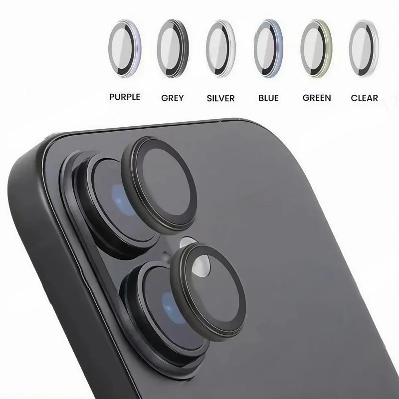 3D Metal Lens Protector Glass For iPhone Duo 18 Pro 18 Pro Max 17 Alloy Back Camera Ring Cover For iPhone 17 Pro 16 Pro Max Lens