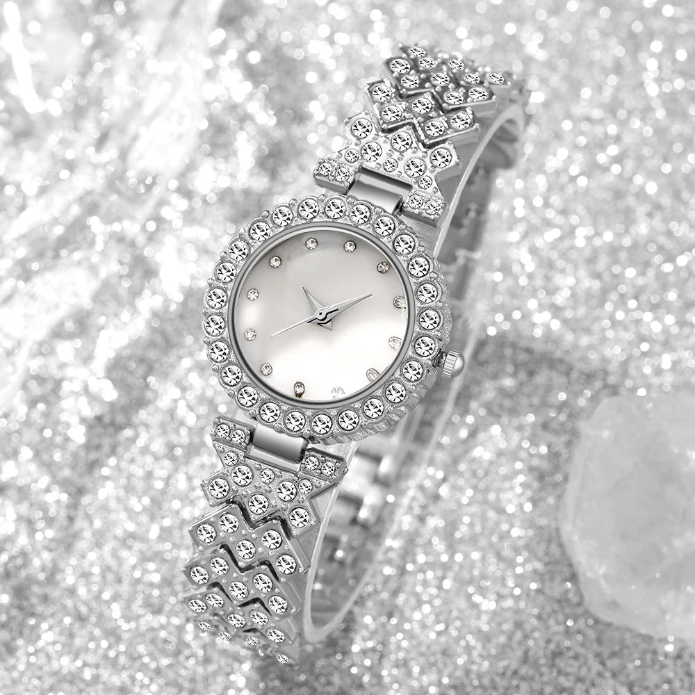 5Pcs Ladies' Elegant Fashion Watch Set, Ideal Gifts For Friends & Family On Valentine's Day, Easter, Ramadan And Birthdays.