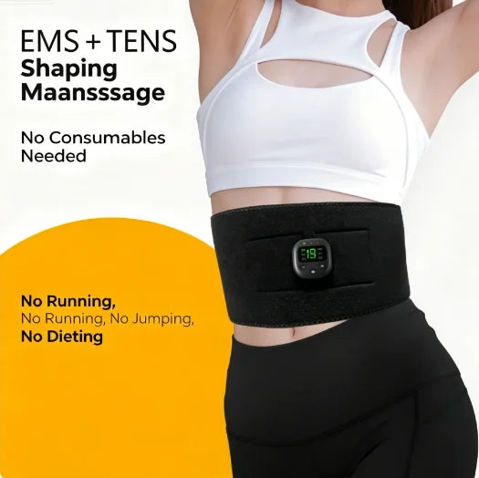 Portable USB Waist Massager 2026 Electric Body Shaping Belt Rechargeable Trainer