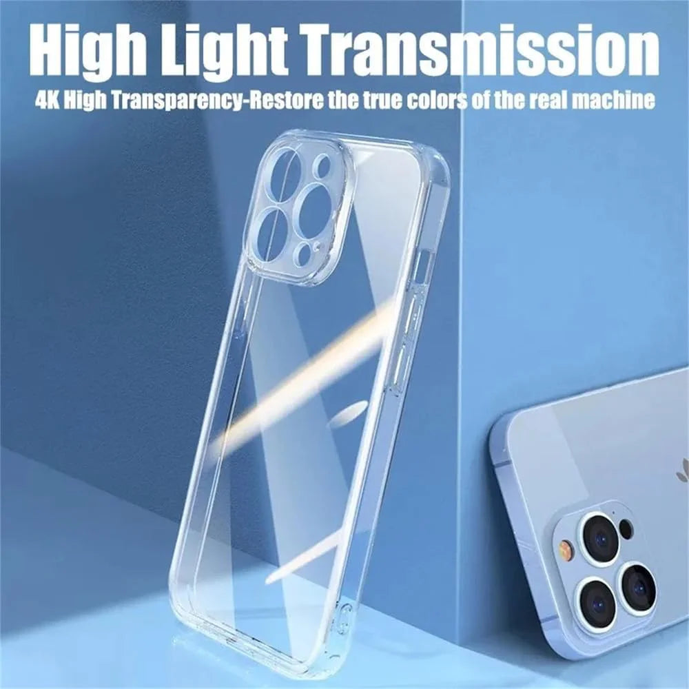 Ultra Thin Clear Transparent Soft TPU Case For iPhone 16 Pro Max 15 14 13 12 11 Pro Plus ProMax Mini Clear Back Cover Phone Case