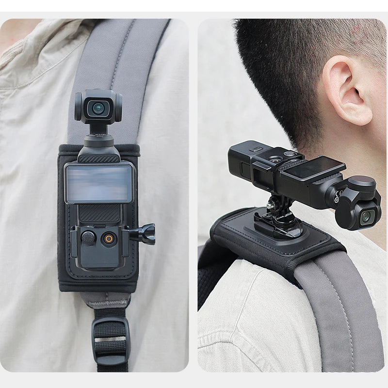 For DJI Action 5 Pro 4 Rotation Bag Backpack Shoulder Strap Mount Holder for Insta360 X5 X4 GoPro 13 12 11 10 DJI Osmo Pocket 3