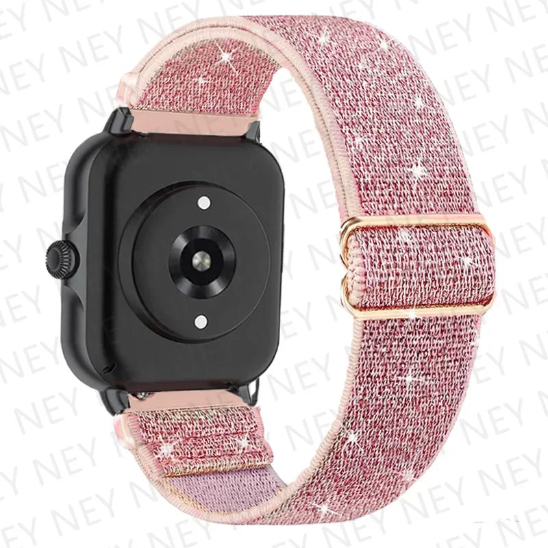 Shiny Elastic strap For Amazfit gts 4-3-2-2e-mini/bip-U-S-lite/Stratos 2 20mm/22mm band Bohemian Pride bracelet gtr-4-3-3pro-2e