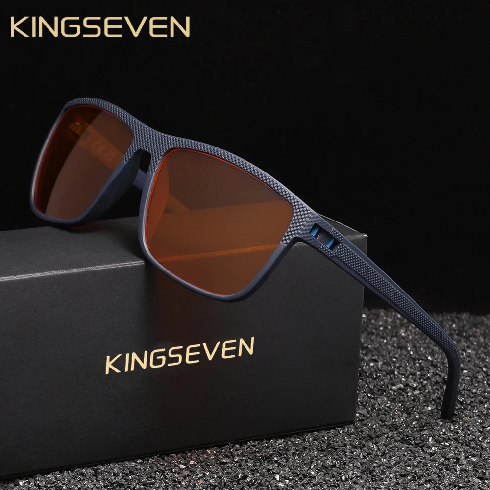 KINGSEVEN 99% Anti-Blue Ray Glasses Transparent Lens Eyeglasses Men Women Computer High Multiple Blue Light Blocking Eyewear