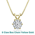 KNOBSPIN 1-5 CT Moissanite Necklace Solitaire Pandent GRA Certified Dainty s925 Sterling Silver 18k Classic Necklaces for Women