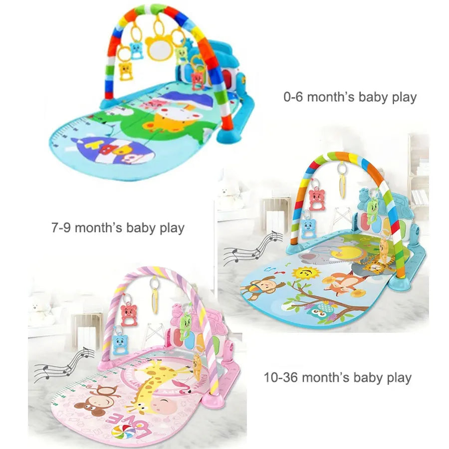 Baby Music Rack Play Mat Kids Piano Keyboard Carpet Gym Crawling Activity Infant Rug Early Educational Toy for Baby Gift