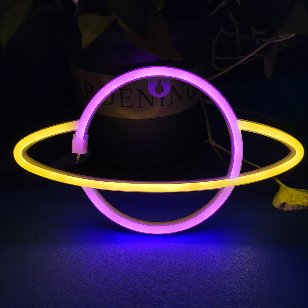 1pc, cool neon light battery/USB power supply, game room bedroom party, wedding girl boy room decoration light, birthday gift
