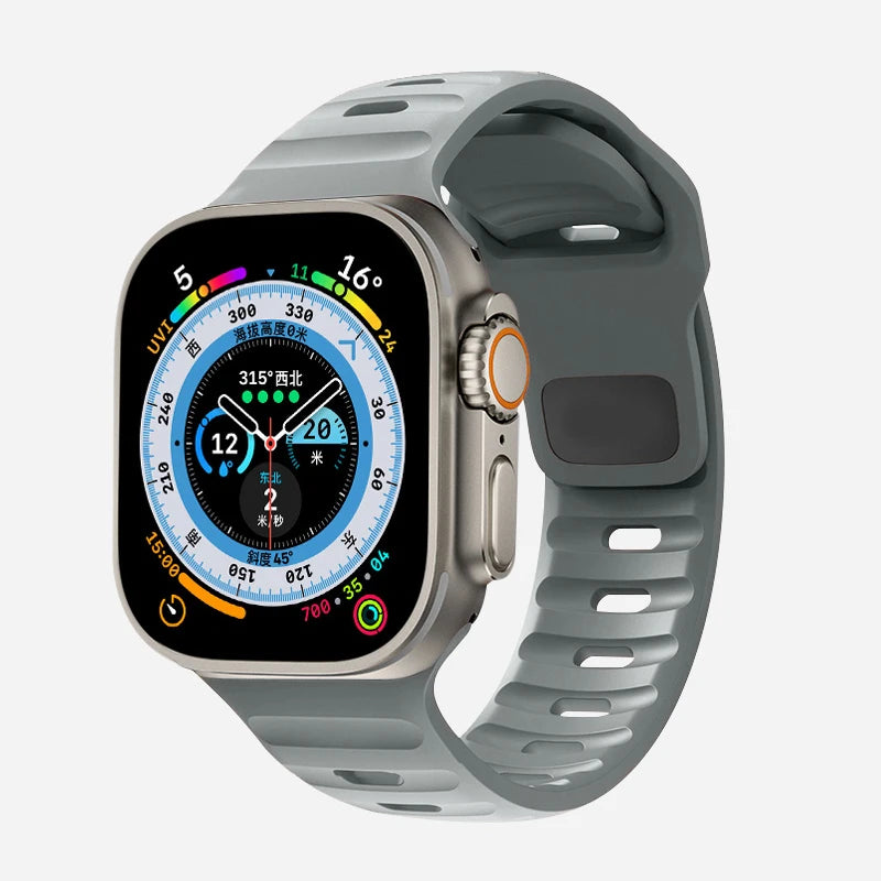 Soft Silicone Strap For Apple Watch Band Ultra 49mm 44mm 45mm 42mm 41mm 40mm 38mm sport Watchband iwatch Serise 8 7 6 5 bracelet