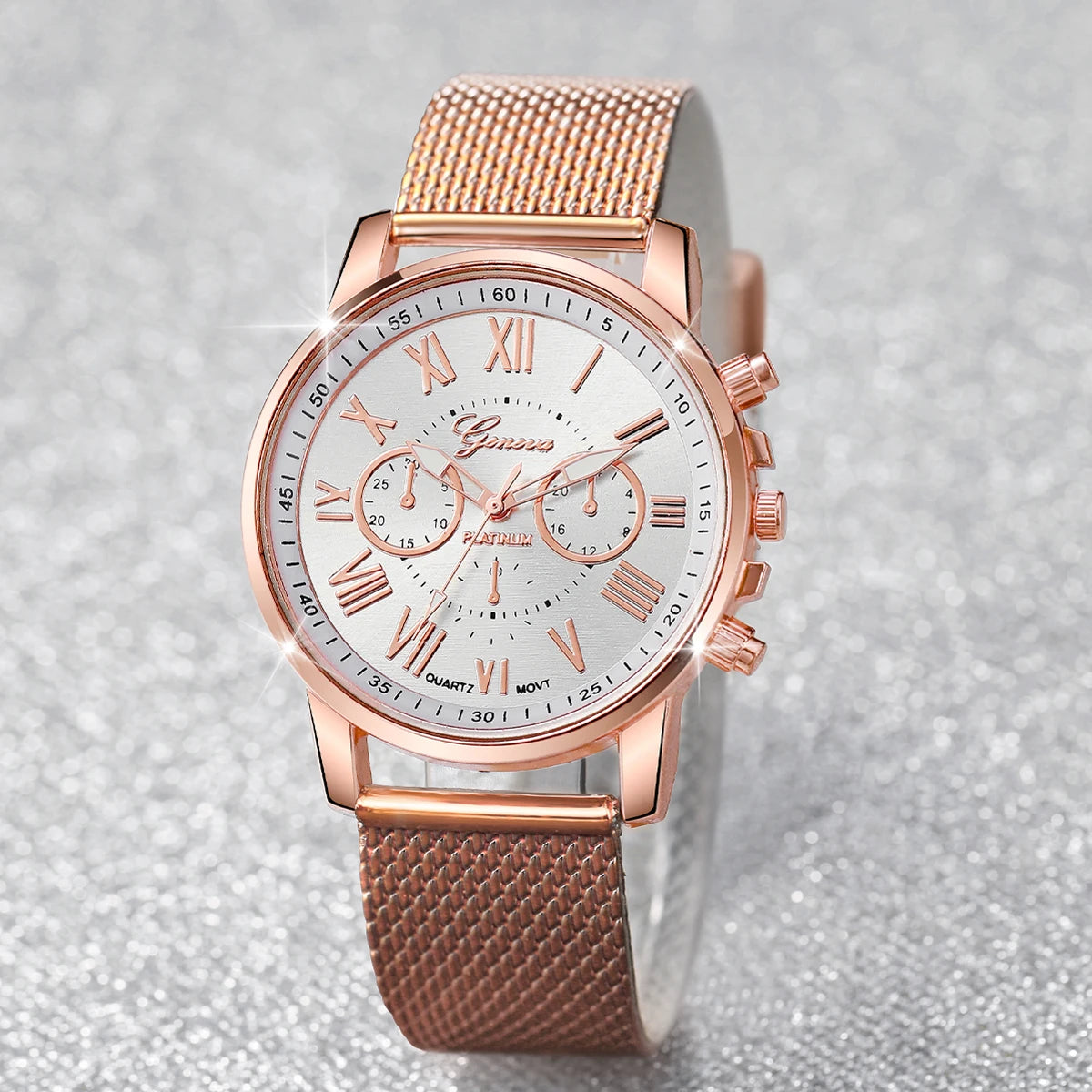 2PCS/Set Women's Watch Fashion Plastic Band Analog Quartz Watch Pearls Butterfly Bracelet Set