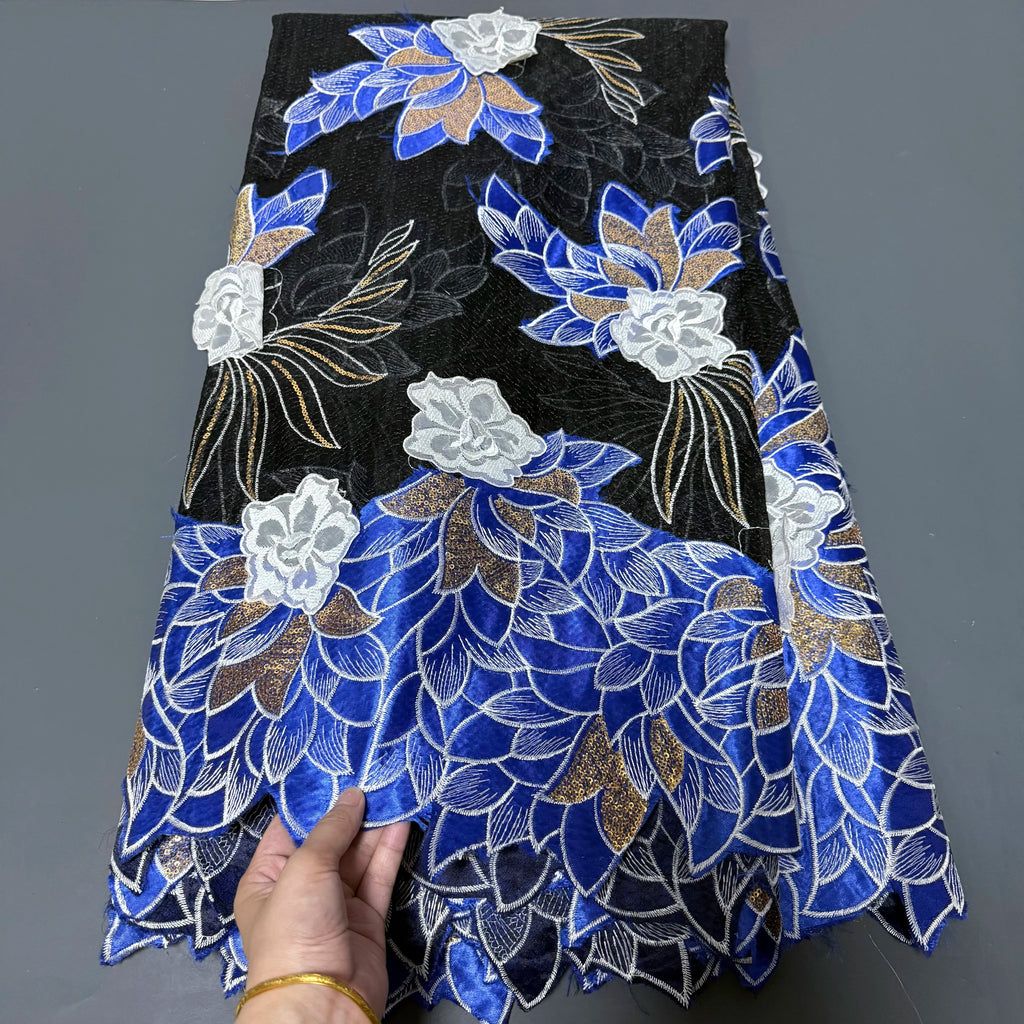 2026 High-Quality African Nigerian Tulle Lace Fabric Sequins Embroidery French Guipure Luxury Prom Party Dresses Beaded 5 Yards