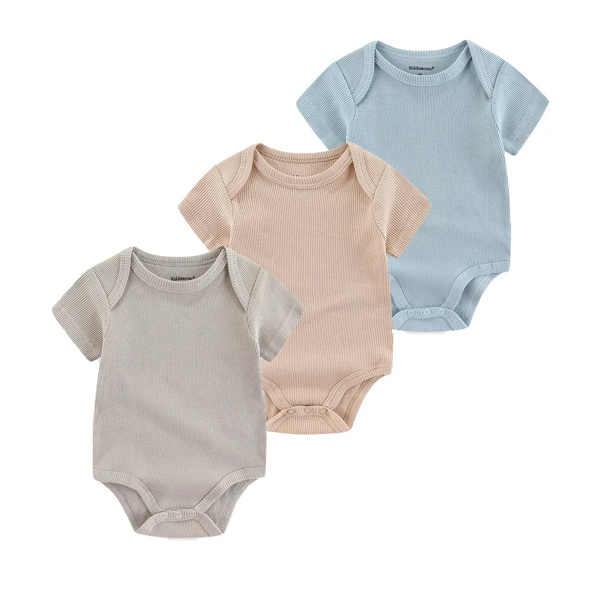 Kiddiezoom Four Seasons 0-12M 1 PCS Solid Unisex Baby Bodysuits Soft 100%Cotton Newborn Boy Girl Onesies Infant Clothing