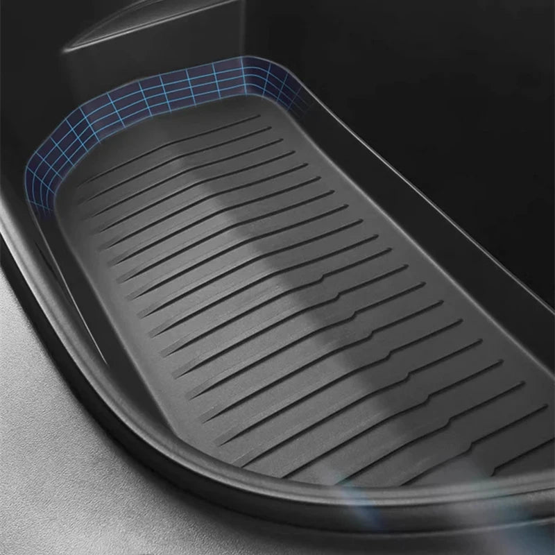 for Tesla Model 3+ Highland 2024-2026 Car Front Rear Trunk Mats TPE Lower Trunk Storage Protective Cargo Liner Anti Dirty Pads