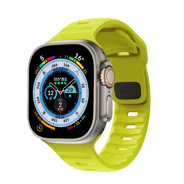 Silicone Strap For Apple Watch ultra2 Band 44mm 49mm 45mm 41-46-42mm 40mm sport correa bracelet iwatch Series 10 7 6 se 3 8 9 11