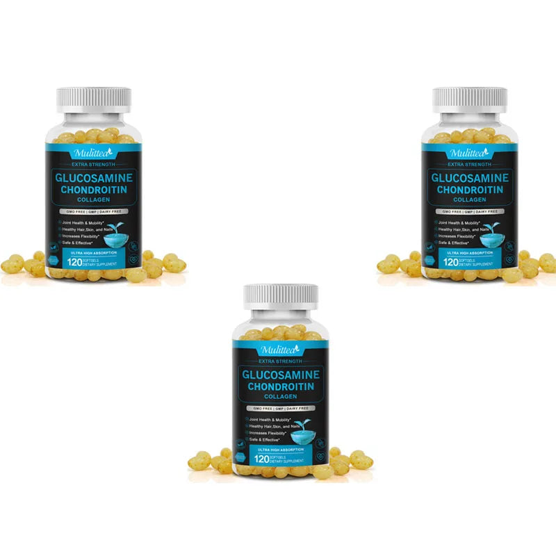 Mulittea Glucosamine Chondroitin for help Joint & Knee Pain help Discomfort of Bones and Improves Joint Mobility