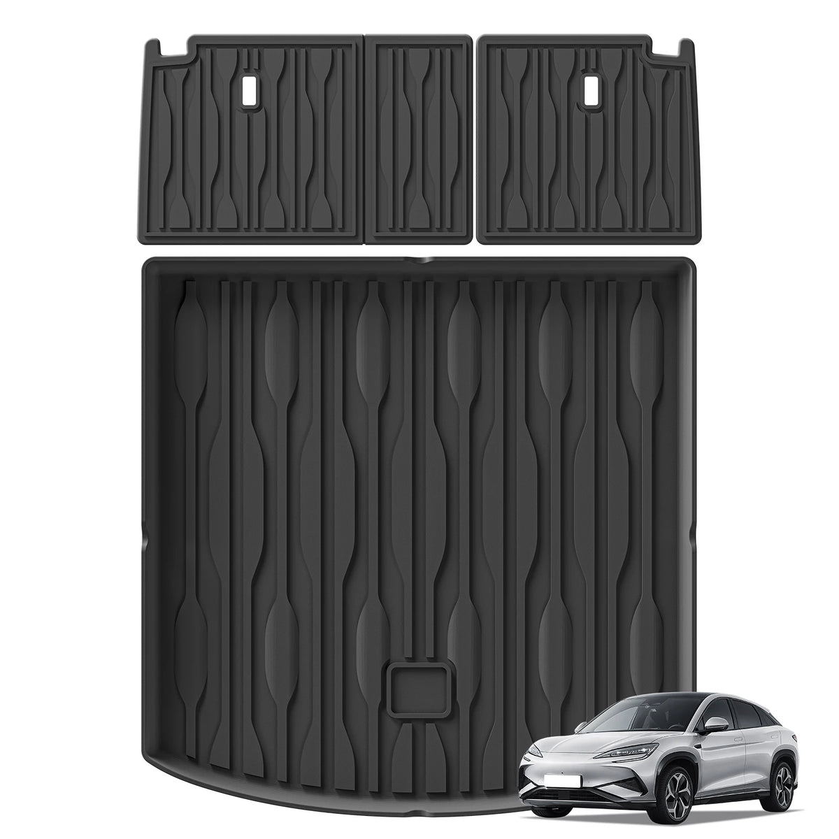 LUCKEASY Right Drive for BYD Sealion 7 EV Model 2024 2025 Car Floor Mats Cargo Liner Pad Waterproof All- Weather Accessories