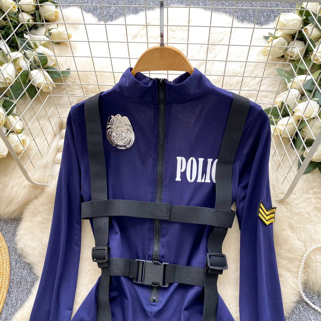 Woman Fashion Comfortable Jumpsuit Women Uniform Sexy Party Hotsweet Outfit Women Cool style Long Sleeve Jumpsuit Set Halloween