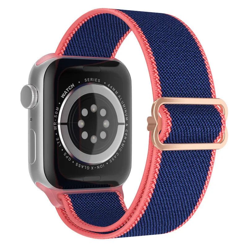 Scrunchie Strap for Apple watch Ultra 49mm band 45mm 44/46mm 41mm Adjustable Nylon Loop bracelet iWatch serie se 6 7 8 9 10 11