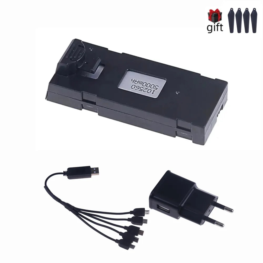 Upgrade 3.7V Drone Battery Accessory 5000mAh For E88 E88 PRO E99 PRO E525PRO Mini Uav Drone Battery 4K Drone Spare Parts Battery