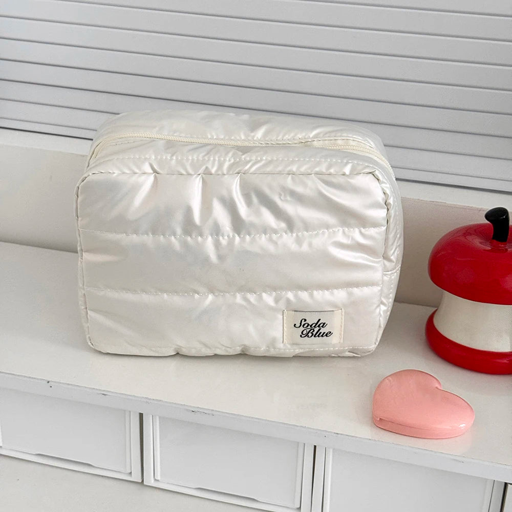 Wholesale Large Capacity Waterproof Makeup Handbag Travel Women Cosmetic Toiletry Storage Pouch Elegant Ladies Square Zipper Bag