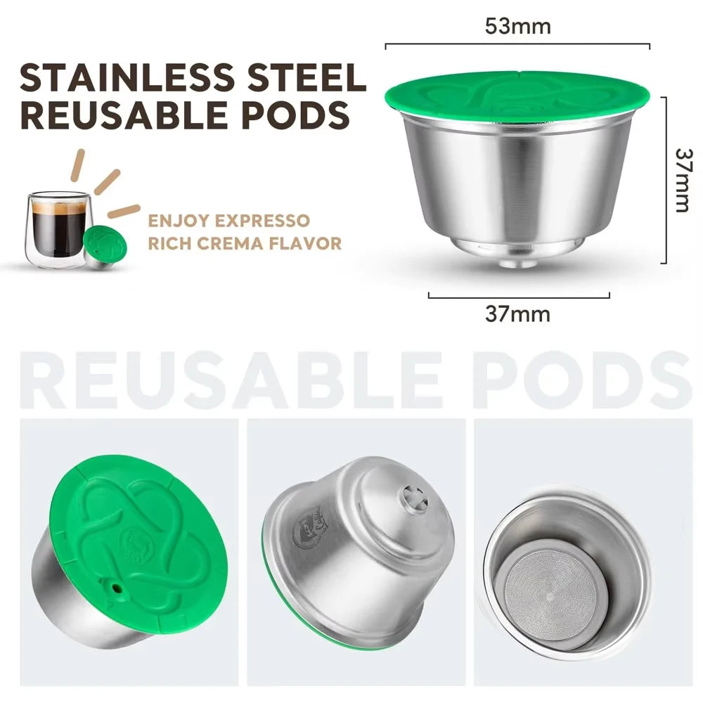 Reusable coffee capsules for Dolce Gusto refillable capsule espresso filter stainless steel filter box iCafilas