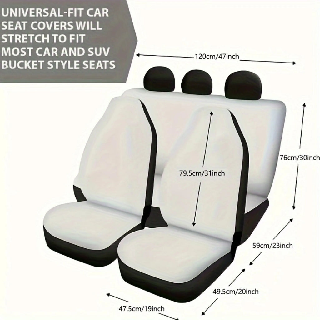41pcs General Motors Interior Additions Set Including Seat Covers, Steering Wheel Cover, Seat Belt Cover, Car Floor Mats, Easy to Install, Durable, All-Season Protection