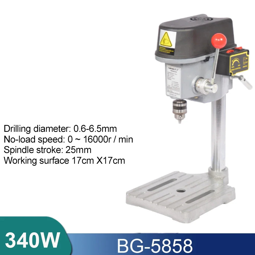 ALLSOME Mini Bench Drill Bench Drilling Machine Variable Speed Drilling Chuck 1-16mm For DIY Wood Metal Electric Tools