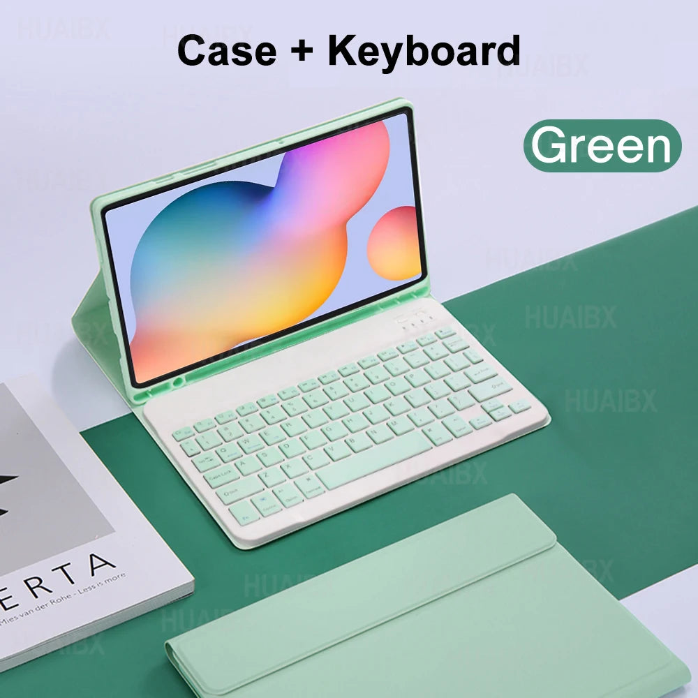 For Galaxy Tab S6 Lite 10.4 Inch Case with Keyboard, Detachable Keyboard Cover for Samsung Tab S6 Lite SM-P610 P613 P615 P619