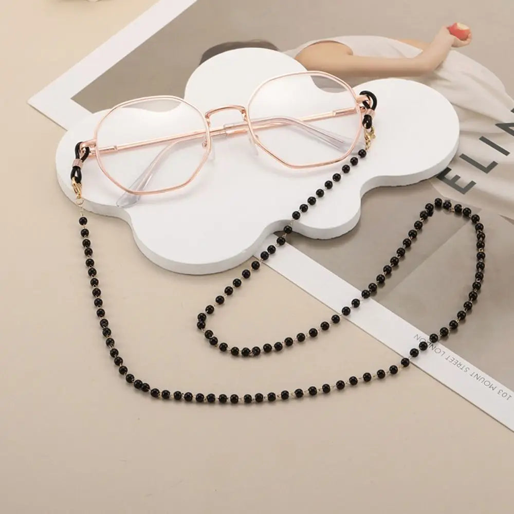 Vintage Beads Glasses Chain Jewelry Lanyard Elegant Crystal Glasses Chain Copper Bohemian Mask Chain Women