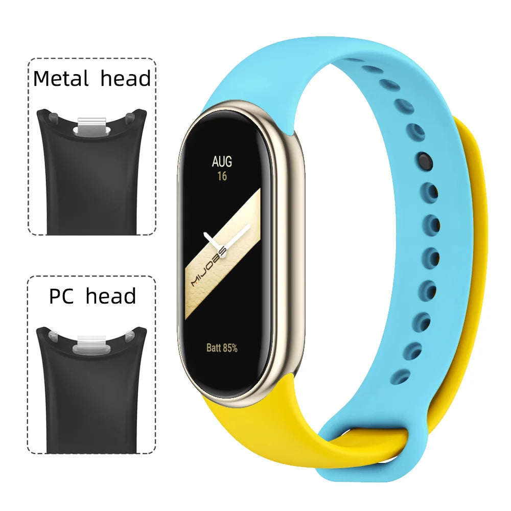 Bracelet for Mi Band 10 Strap for Mi Smart Band 10 9 8 NFC SmartWatch Sport Silicone Rubber Wristband Correa Miband 8 9 Strap