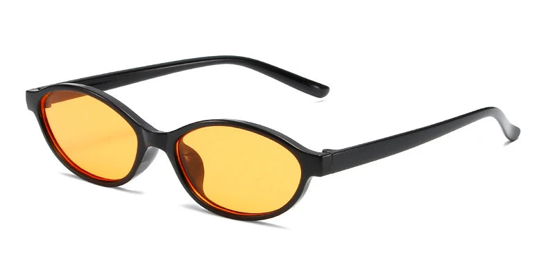 Cute Oval Small Frame Sunglasses Women New Retro Style Sexy Brown Sun Glasses Ladies Trendy Fashion Decorative Shades Eyeglass